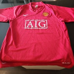 Rare Manchester United home red jersey Ronaldo